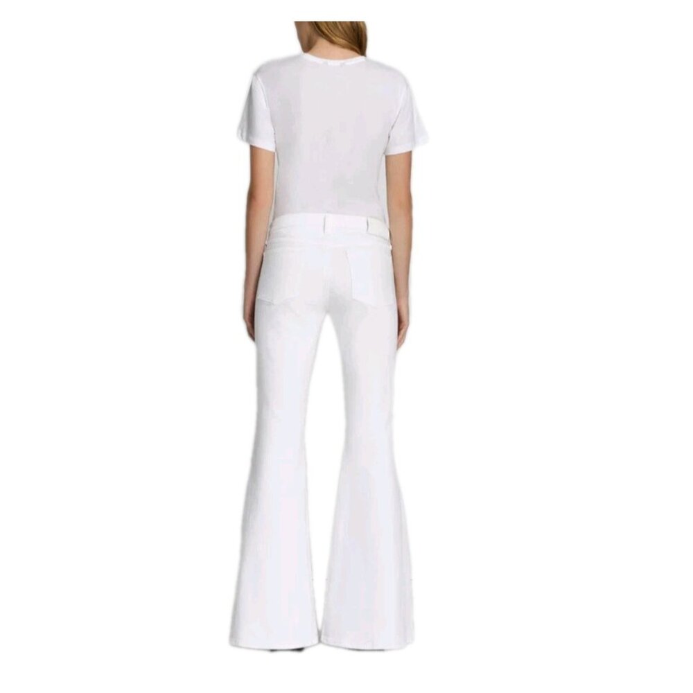 7 For All Mankind White Low Rise Flare Denim Womens Size 29 Jeans - Picture 4 of 9